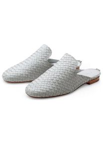 Allan K Damen-Slipper geflochten Hellgrau 42