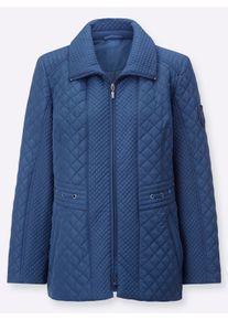 Dames Gewatteerde jas met schoudervullingen in jeansblauw ,maat 36, WITT, 100% Polyester. Wattering: 100% Polyester
