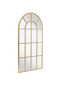 Mid.you Wandspiegel , Goldfarben , Metall, Glas, Holzwerkstoff , rechteckig , 100x180x3 cm , Bsci , Garderobe, Garderobenspiegel