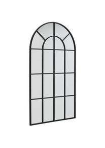 Mid.you Wandspiegel , Schwarz , Metall, Glas, Holzwerkstoff , rechteckig , 100x180x3 cm , Bsci , Garderobe, Garderobenspiegel