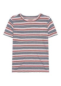 KnowledgeCotton Apparel Womens Regular Linen Stripe T-shirt Dames (S |meerkleurig)