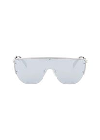 ALEXANDER MCQUEEN sunglasses with mirrored lenses and mask-style frame