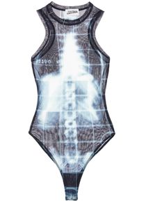 JEAN PAUL GAULTIER body in black polyamide with x-ray print