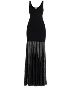 TOTEME long black evening sleeveless dress with wide neckline