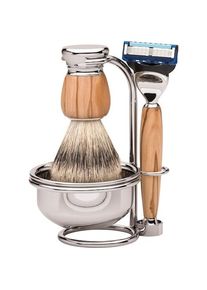 ERBE® ERBE Shaving Shop Rasiersets Rasierset Milano Fusion Gillette Fusion Olivenholz + Rasierpinsel Olivenholz + Ständer + Rasierseifenschale 1 Stk.