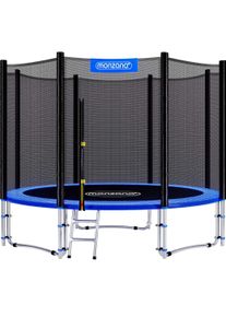 Monzana Cama elástica azul 244cm diámetro con red de seguridad