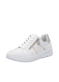 Rieker Dames Sneakers laag zilver / wit 36