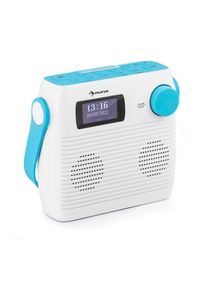 Auna Splash, rádio do sprchy, BT, DAB+/UKW, IPX4, USB-Port, konektor pre slúchadlá, USB-C, batéria