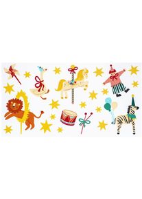 partydeco 24 farverige Circus World Tatoveringer