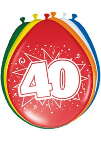 Folat 8 ballonger för 40-årsdagen 30cm