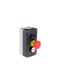 Schneider Electric Latching, Spring Return Control Station Switch - 2NO, SPST, Polycarbonate, 3 Cutouts, Black, Red, - XALD328