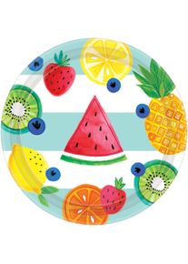 Amscan 8 tutti frutti papirplader 18 cm