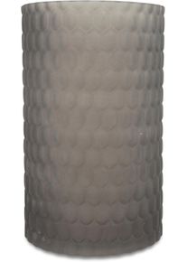 Riffelmacher & Weinberger Windlicht, Aus Glas, Mit Wabenstruktur grau, Größe H: 20 cm H: 20 cm , Windlicht mit Wabenstruktur