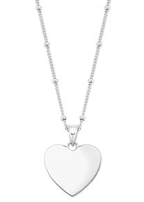 Amor Kette Mit Anhänger »Herz, 2026024« silberfarben, Größe Länge: 45 cm, Zeitloser Damenschmuck mit einem Hauch von Romantik