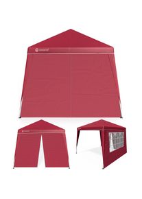 Casaria Vouwpaviljoen Capri Rood 3x3m incl 2 zijwanden