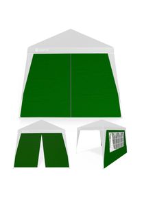 Casaria Zijwand 2 Stuks voor Partytent Capri Groen 3x3m