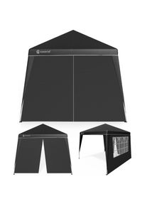 Casaria Vouwpaviljoen Capri Zwart 3x3m incl 2 zijwanden