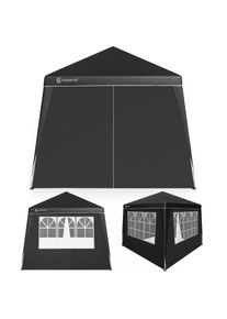 Casaria Vouwpaviljoen Capri Zwart 3x3m incl 4 zijwanden