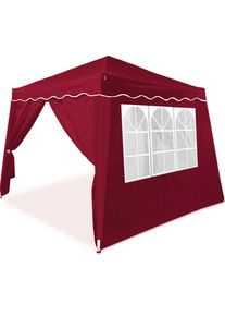 Casaria Vouwpaviljoen Capri Wijnrood 3x3m incl 4 zijwanden