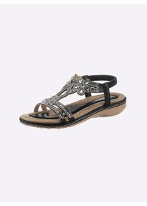 Andrea Conti Dames Sandalen in zwart ,maat 39, Witt, 100% Textiel