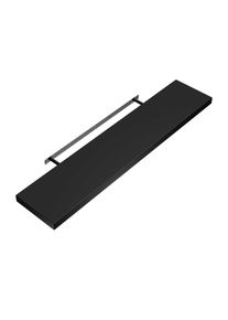Casaria Półka ścienna Wisząca 70cm Czarna + Wspornik