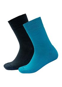 DEVOLD Kids Daily Merino Medium Sock 2-Pack Multifunctionele sokken Kinderen (31-34 |blauw)