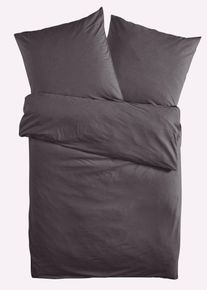 Parure de lit en jersey chiné - gris - taille 135x200 cm avec coton - bonprix