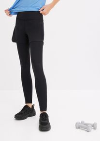 Legging de sport avec shorts et poche en mesh - noir - taille 42/44 (M) - bonprix