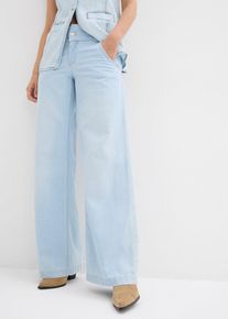 Jean large taille haute toile ultra-douce - bleu - taille 54 avec coton - bonprix