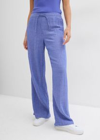 Pantalon palazzo rayé - violet - taille 42 avec coton - bonprix