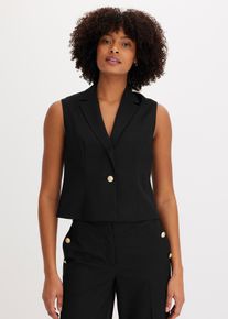 Gilet de costume avec bouton doré - noir - taille 56 - bonprix