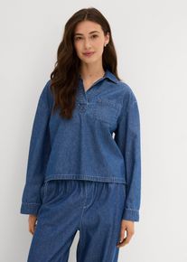 Tunique en jean - bleu - taille 52 avec coton - bonprix