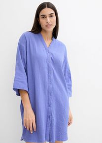 Robe blouse en gaze de coton - violet - taille 50 - Mousseline - bonprix