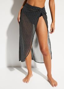 Pareo-skjørt i chiffon, svart, størrelse 44/46 (L), bonprix