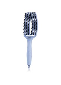 Olivia Garden Fingerbrush Boar & Nylon spazzola per capelli con setole di nylon e di cinghiale Polar Blue 1 pz
