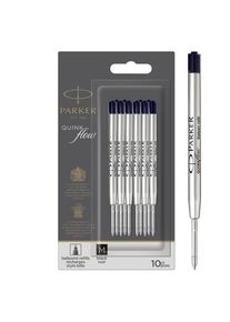 Parker Kugelschreiberminen | mittlere Spitze | schwarze QUINKflow Tinte | 10 Ersatzminen für Kugelschreiber