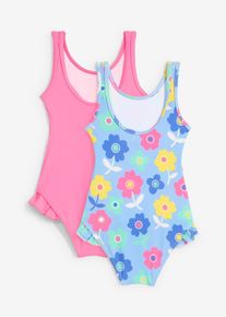 bonprix Bañador (2 unidades), rosa, 128/134