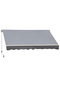 Outsunny 4 x 2.5mManual Retractable Patio Awning Window Door Sun Shade - | Aosom Ireland