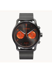 deTomaso Men's Watch - Black - Chronograph, case made of surgical steel, sapphire-hardened mineral glass, Mesh Strap, 42mm diameter, Japanese quartz movement -