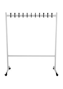 Mobiler Garderobenständer, HxT 1700 x 550 mm, 2 x 11 Haken eurokraft basic