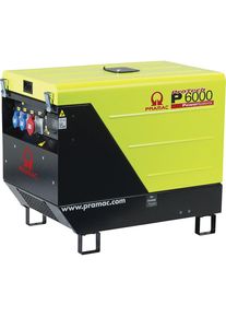 Stromerzeuger Serie P, Diesel, 400/230 V, P 6000 - COP Leistung 5,2 kVA (230 V) / 6,5 kVA (400 V), 2,7 / 4,5 kW PRAMAC