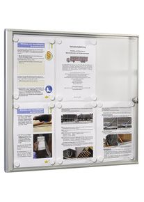 eurokraft basic Vitrinekast voor binnen, metalen achterwand, 2 vellen A4, h x b = 350 x 491 mm, vanaf 5 stuks