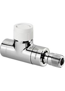 Oventrop Baureihe E Thermostatventil 1163132 Durchgang, stufenlose Voreinstellung, DN 15, Messing, anthrazit