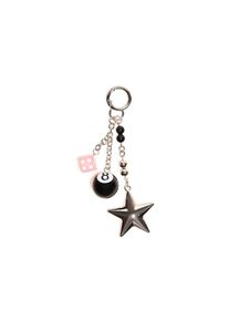 Bershka Schlüsselanhänger Damen pink / schwarz / silber / weiß Größe One Size