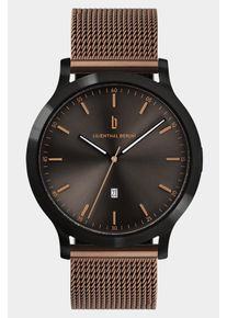 Men's Watch - Black Bronze - Surgical steel case, Sapphire-hardened mineral glass, Mesh Strap - 40mm , Quartz Movement - Lilienthal Berlin