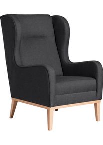 Max Winzer Ohrensessel »Anthony eleganter Hochlehner in grau, Größe B/H/T: 66 cm x 104 cm x 78 cm