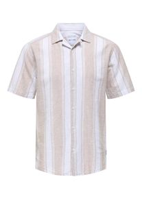 Only & Sons Only & Sons Chemise 'ONSCaiden' Homme beige, blanc taille XS