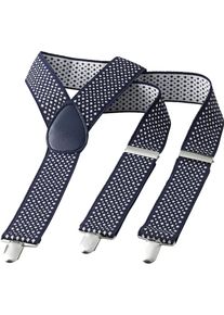 Jan Vanderstorm Heren Bretels 'Ibert' navy / wit XS-L