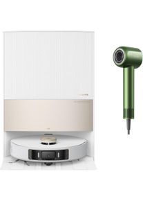 DREAME Saugroboter »L20 Ultra Complete, leistungsstarke Saug- und kraftvolle Wischfunktion« Haartrockner Glory Master High-Speed Hair Dryer in weiß