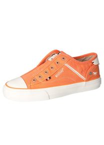 Mustang Trampki slip on dla kobiet pomarańczowy / biały Rozmiar 36